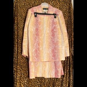 Harvest Bernard linen suit with orange tones